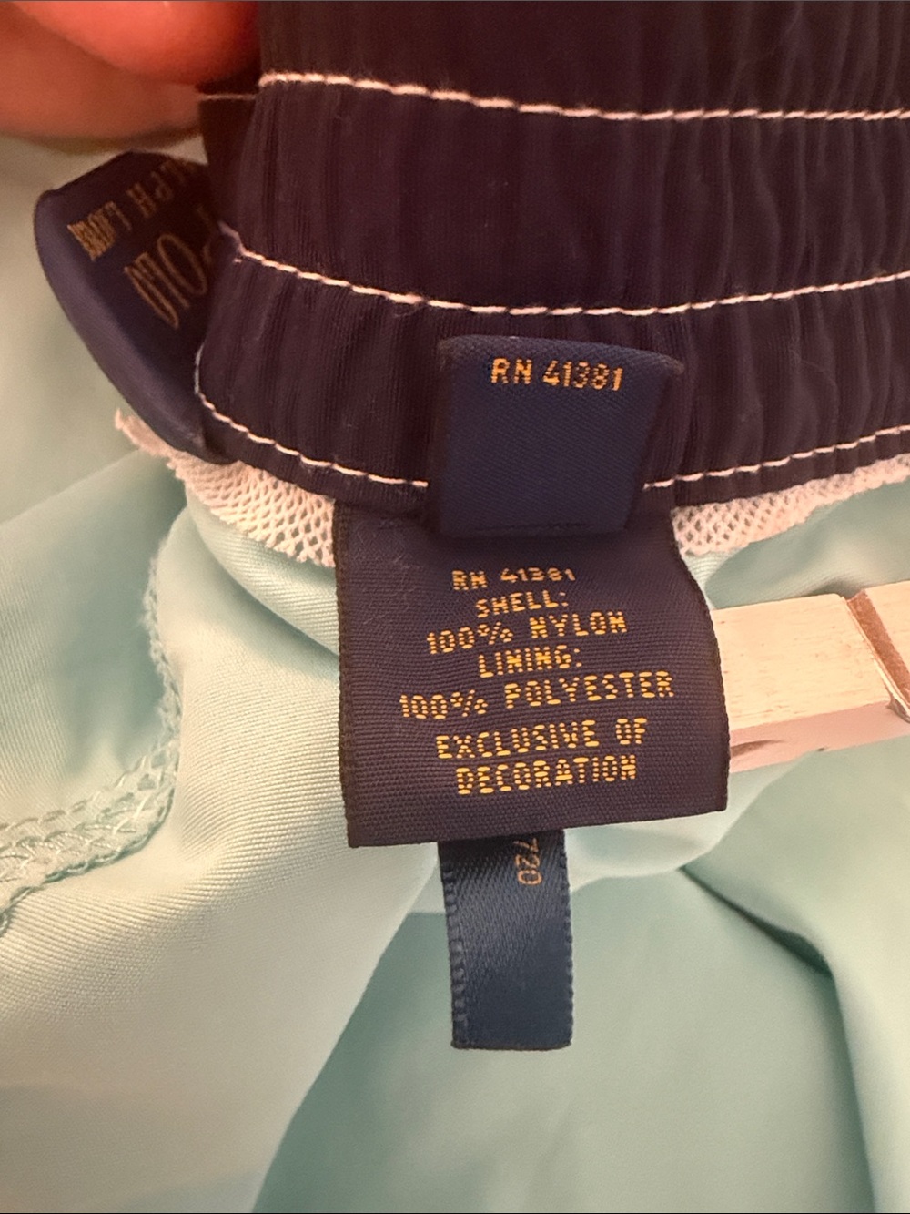 Polo Ralph Lauren Men’s Aqua Blue Swim Trunks Size XL - Picture 8 of 8